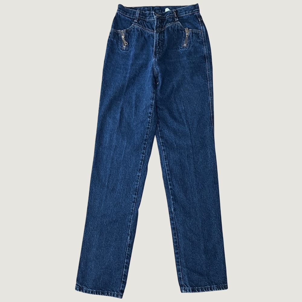 Vintage Western Rockies Rocky Mountain High Rise Yoke Jeans Blue (31/11) 27 x 35 - Picture 3 of 10